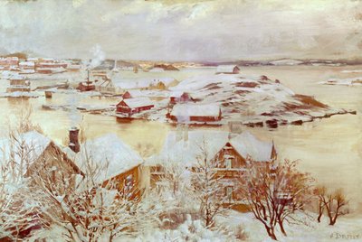 A December Day (in Finland) by Albert Gustaf Aristides Edelfelt